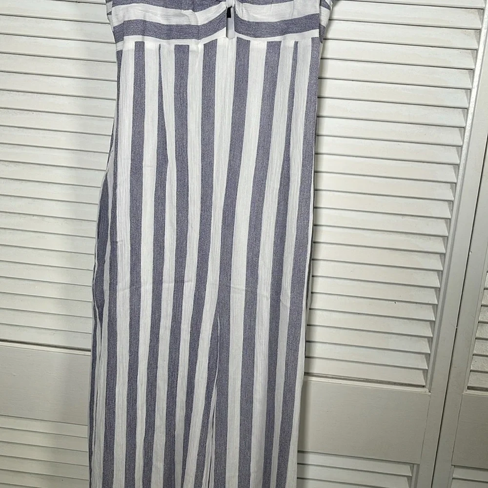 Lira, Caya Jumpsuit, white and blue, size: L.